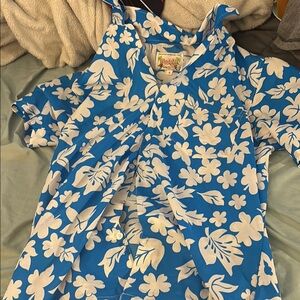 Blue Floral Kids Shirt